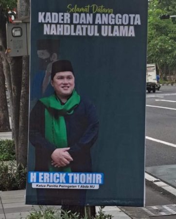 Pro Kontra PBNU dan PWNU Terkait Spanduk Selamat Harlah NU Erick Tohir