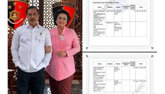 Ini Bukti Istri Kabareskrim Agus Andrianto Ada dalam Perusahaan Haji Isam PT Ferolindo Mineral Nusantara, Data