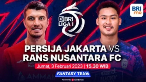 LINK LIVE STREAMING GRATIS, Persija vs Rans Nusantara FC: Langsung Tinggal KLIK DISINI