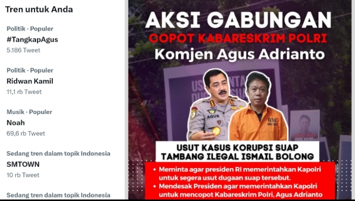 Tagar #TangkapAgus Menggema di Twitter, Ini Kasusnya