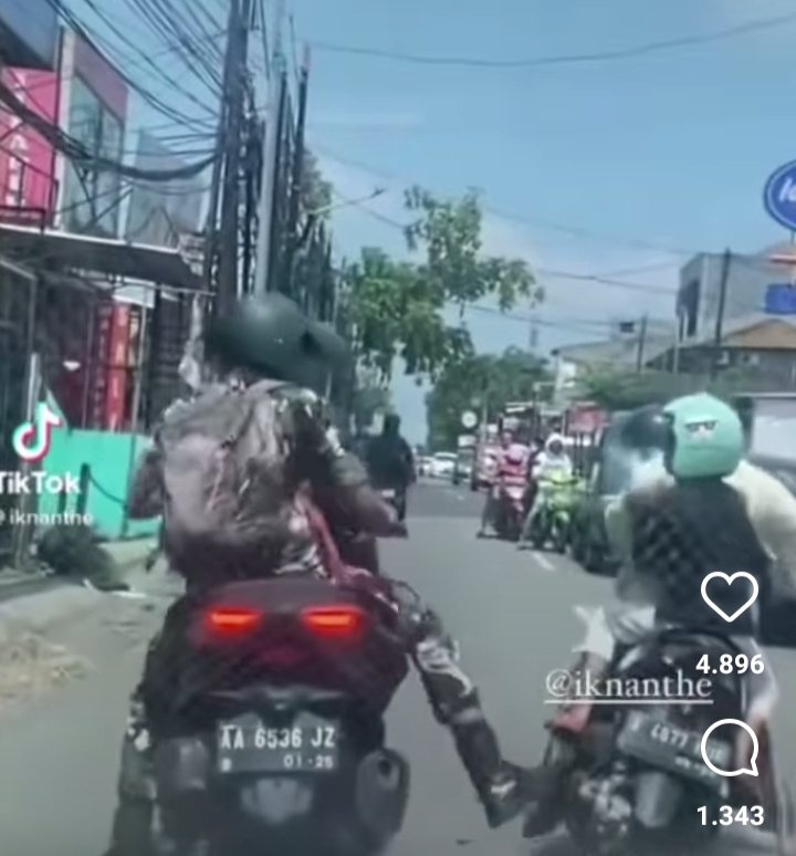 Kasus TNI Tendang Sepeda Motor Ibu-ibu Kini Berkahir Damai