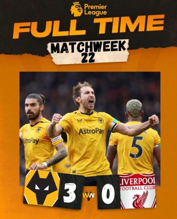 Hasil Liga Inggris Wolverhampton vs Liverpool: The Reds Terbantai 3 Gol Tanpa Balas