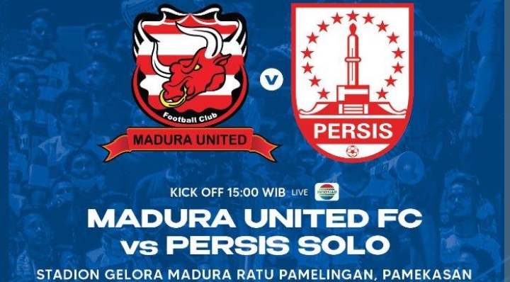 Link Live Streaming Madura United vs Persis Solo di BRI Liga 1, Gratis Klik Langsung Di Sini