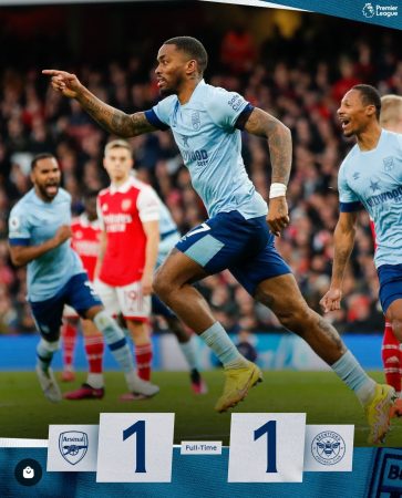 Hasil Arsenal vs Brentford: Imbang 1-1, The Gunners Mulai Kehabisan Bensin