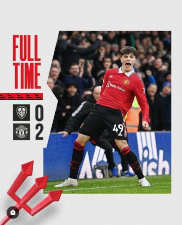 Hasil Akhir Leeds vs Manchester United: Menang 2-0, Setan Merah Dekati Puncak klasemen