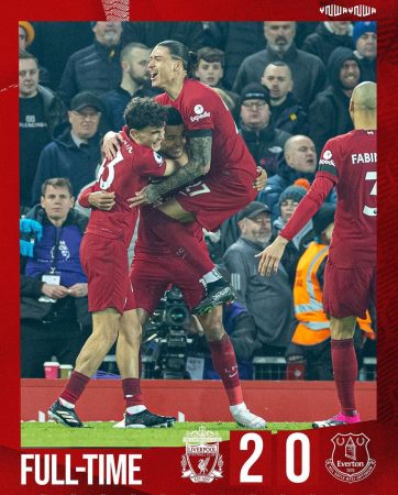 Hasil Liverpool vs Everton: The Reds Hajar The Toffes 2-0