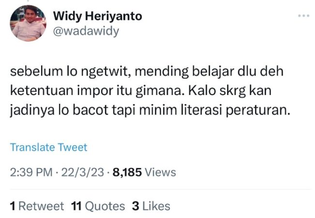 Geger, Pegawai Bea Cukai Sebut Masyarakat Bacot Minim Literasi