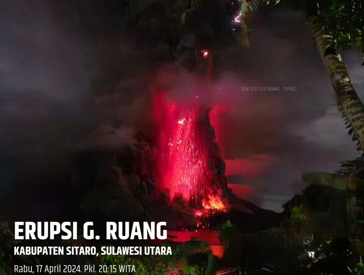 Badan Geologi Ingatkan Potensi Tsunami 25 Meter Akibat Erupsi Gunung Ruang