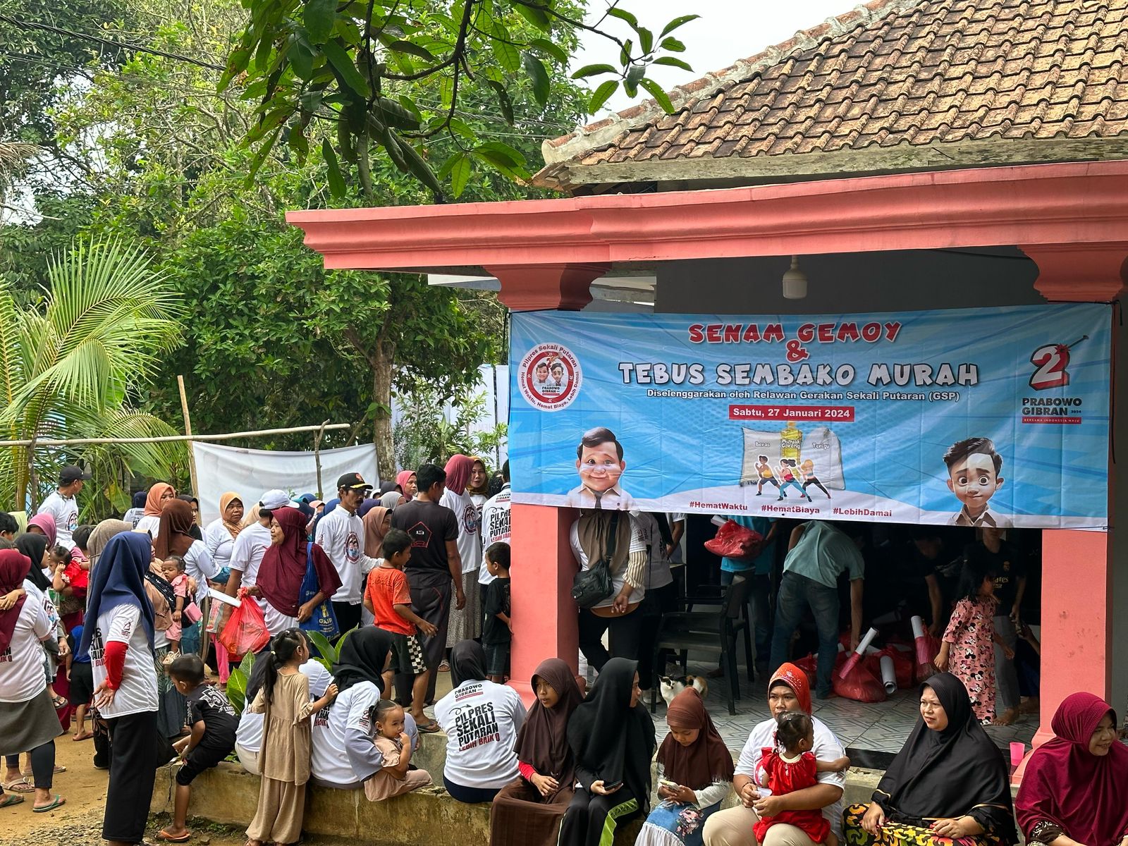 Cara Unik GSP Sosialisasikan Pilpres Sekali Putaran di Banten, dari Senam Gemoy hingga Sembako Murah