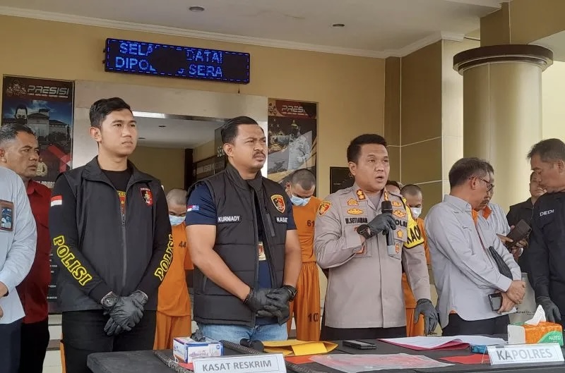 Resmob Polres Serang Tangkap Pelaku Pencurian Besi Pengaman di Tol Tangerang-Merak