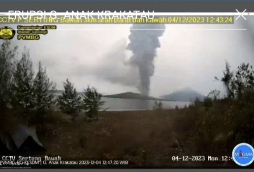 Gunung Anak Krakatau Kembali Erupsi, Kolom Abu Capai 2.000 Meter