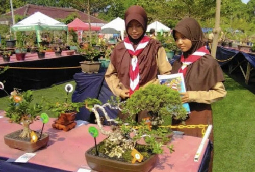 Dinas Ketahanan Pangan Kota Tangerang Sosialisasi Cara Rawat Bonsai kepada Ratusan Pelajar